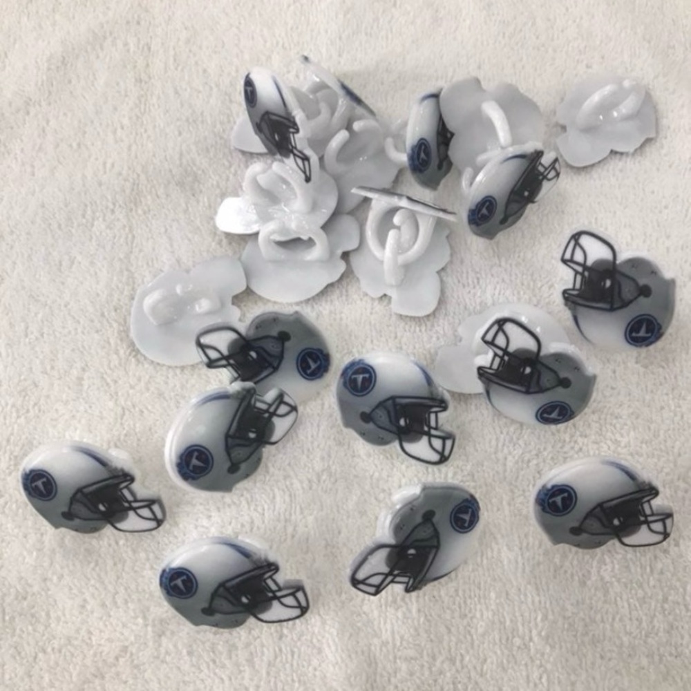 23 Tennessee Titans Plastic Rings for Cupcake Decorations or Party Favors